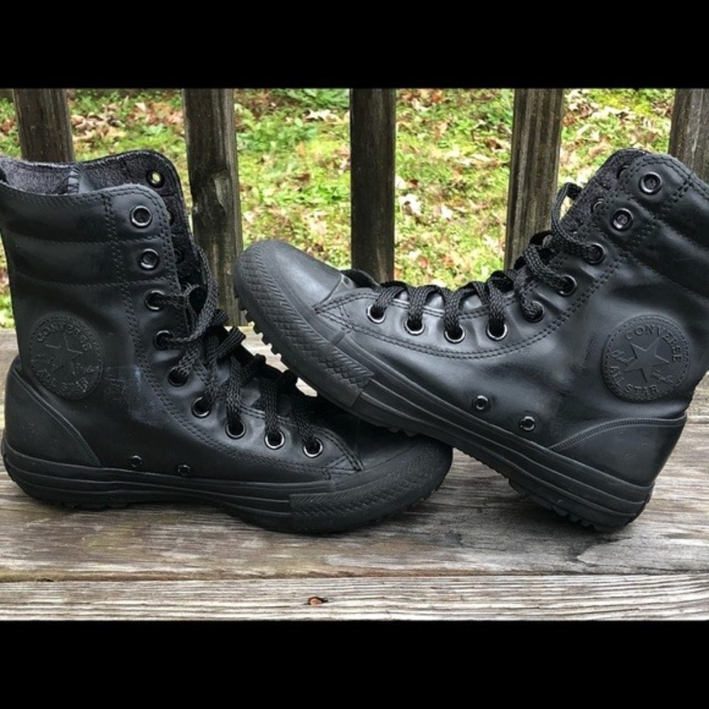 Leather Converse Boots